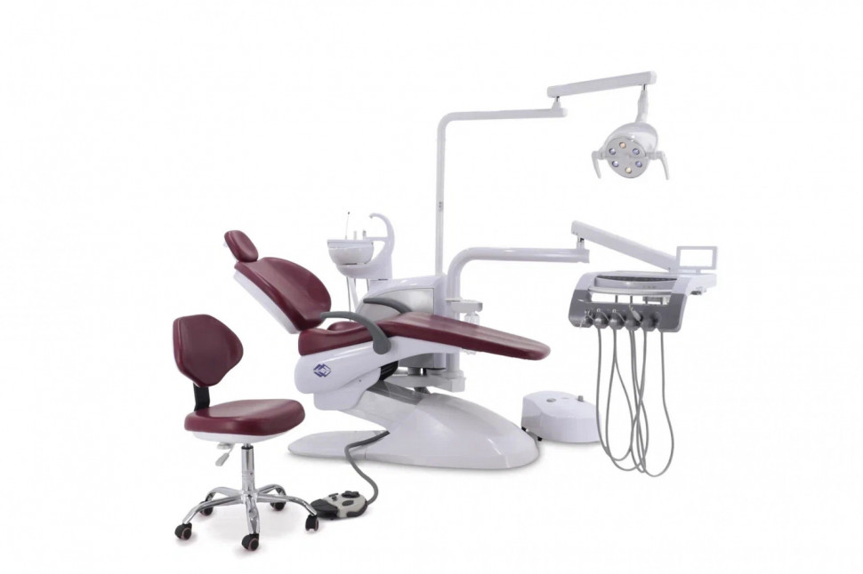 Стоматологическая установка CQ-217 (СО-004М-02) бордо, нижняя подача